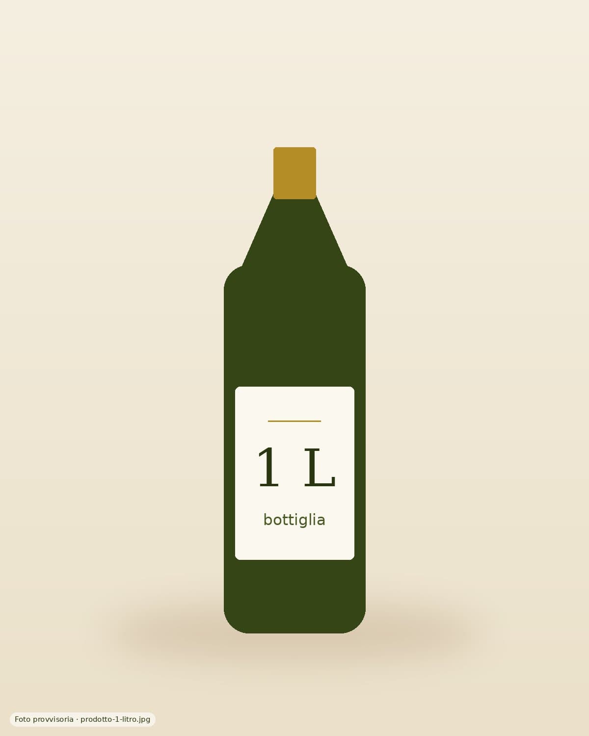Oro di Giuseppina, olio extravergine di oliva Peranzana in bottiglia da 1 litro